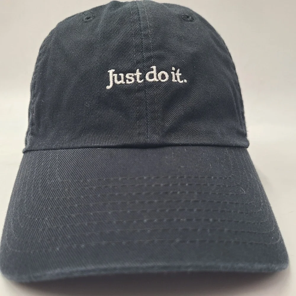 Nike Hat Strapback Black White Just Do It Heritage86 1Size Casual Dad Cotton Men
